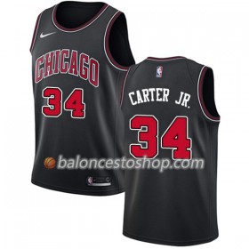 Camiseta Hombre NBA Chicago Bulls Wendell Carter Jr 34 Nike Negro Swingman